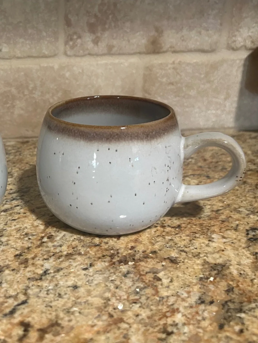 Magnolia Hearth and Hand Pot Belly Mug Round Cream and Brown coffee Tea Cup
